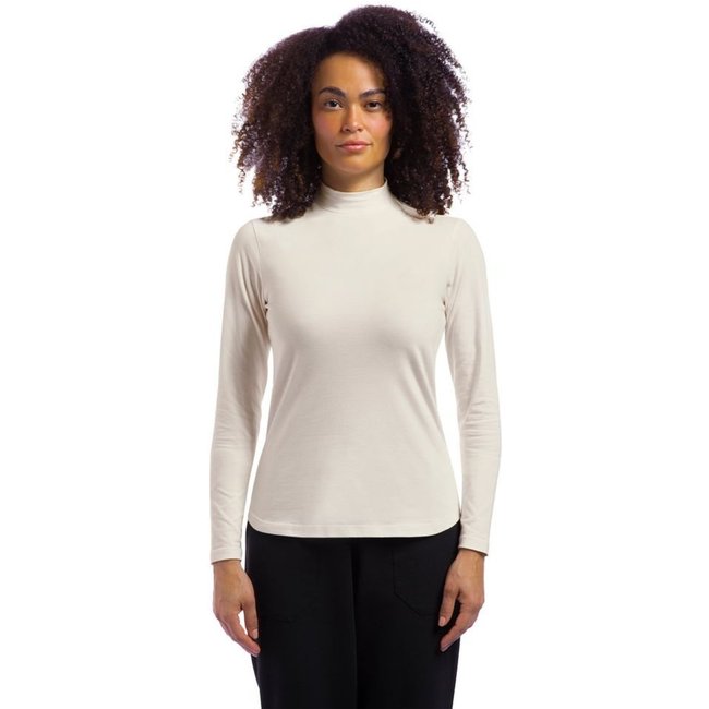 Camiseta Manga Longa Olympikus Comfy Gola Alta Feminina G Bege
