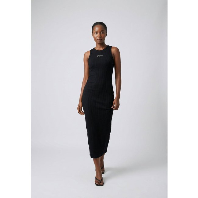 Vestido Feminino Lança Perfume Super Midi Malha Canelada Off-White