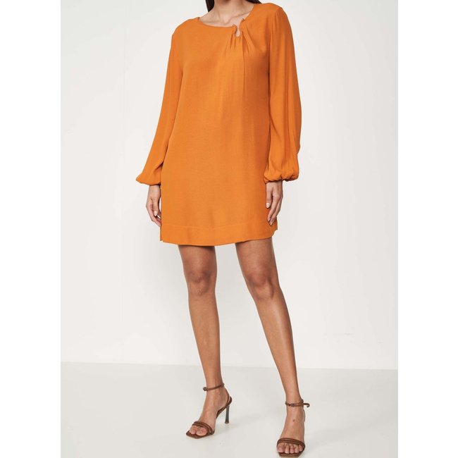 Vestido Curto Manga Bufante Colcci Laranja