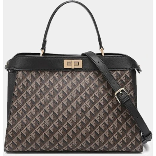Bolsa Gaia Fiore Milano Marrom Café