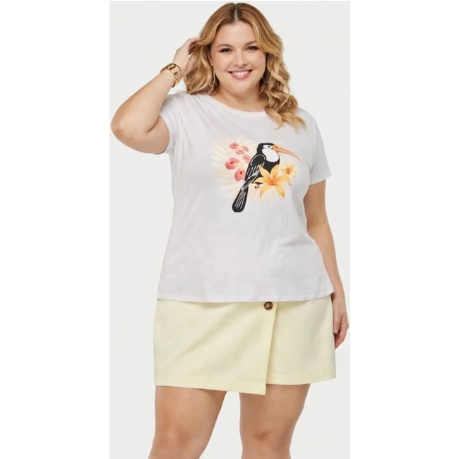 T-shirt Plus Size D Bell Outlet Fashion Tucano Off-White