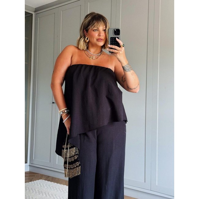 Blusa Tomara que Caia Juliana PRETO - Preto - in love