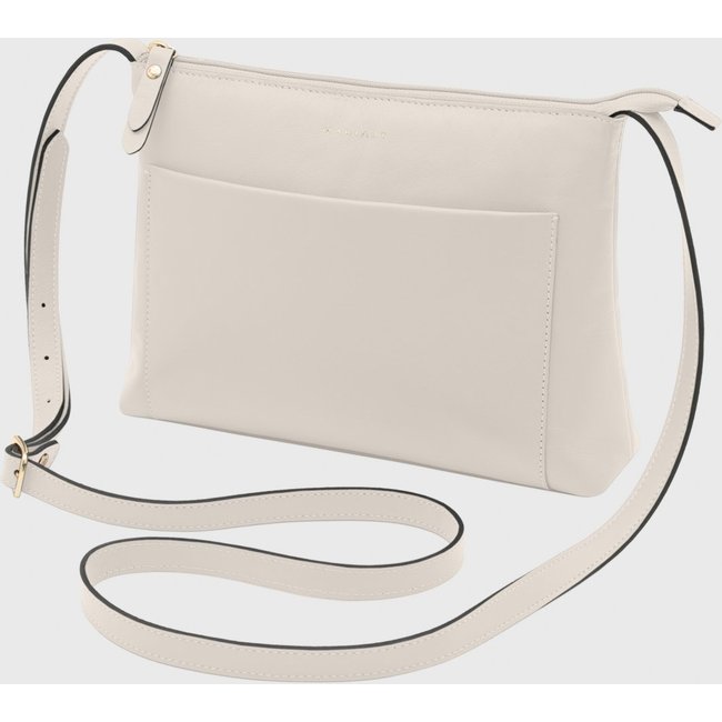 Bolsa Transversal de Couro Mariart Tacacá Branco Tucano