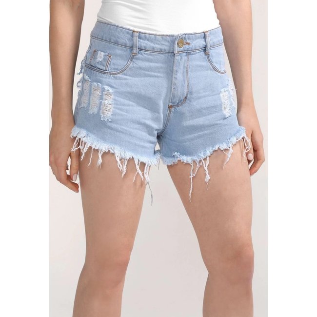Short Jeans D Bell Outlet Fashion Lavagem Clara