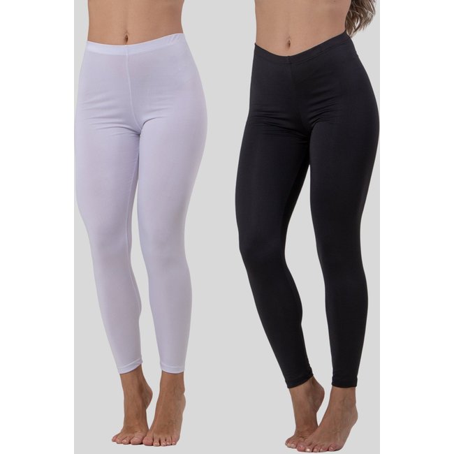 Kit 2 Calça Anágua Segunda Pele Preto e Branco