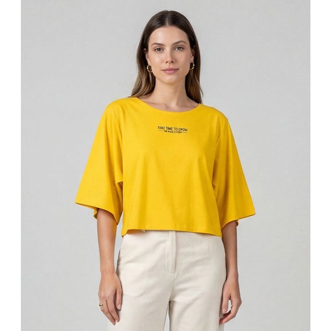 Blusa Feminina Em Viscotorcion Infinita Cor Laranja