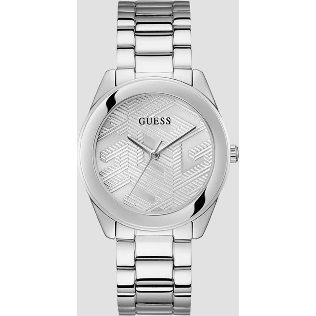 Relógio Guess Redondo Aço G-Cube Prata