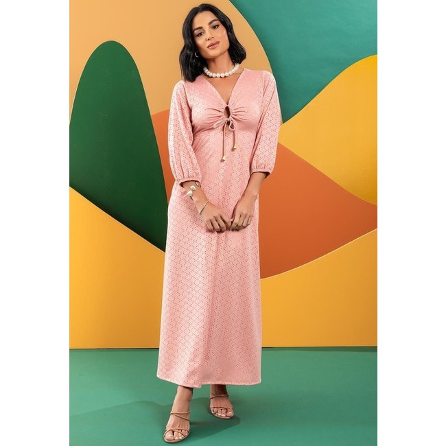 Vestido Em Malha Laise Rosa Quintess