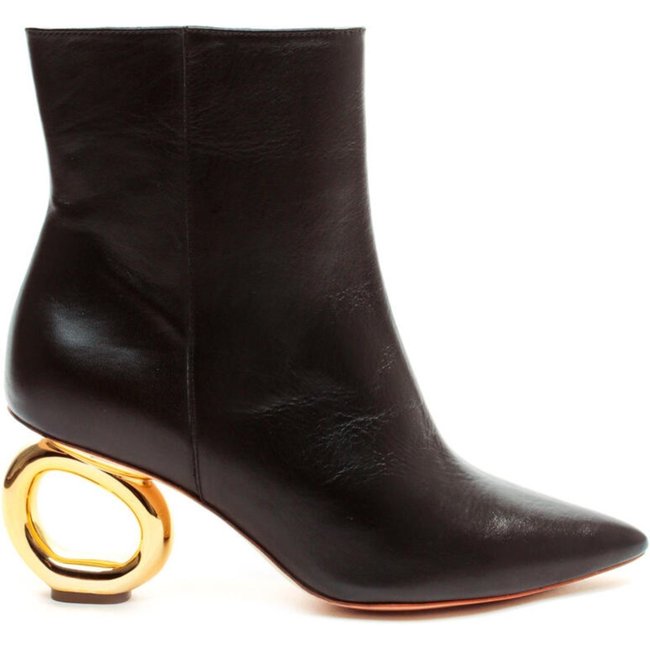 Bota Couro Preto Cano Curto Cecconello 2201001-5