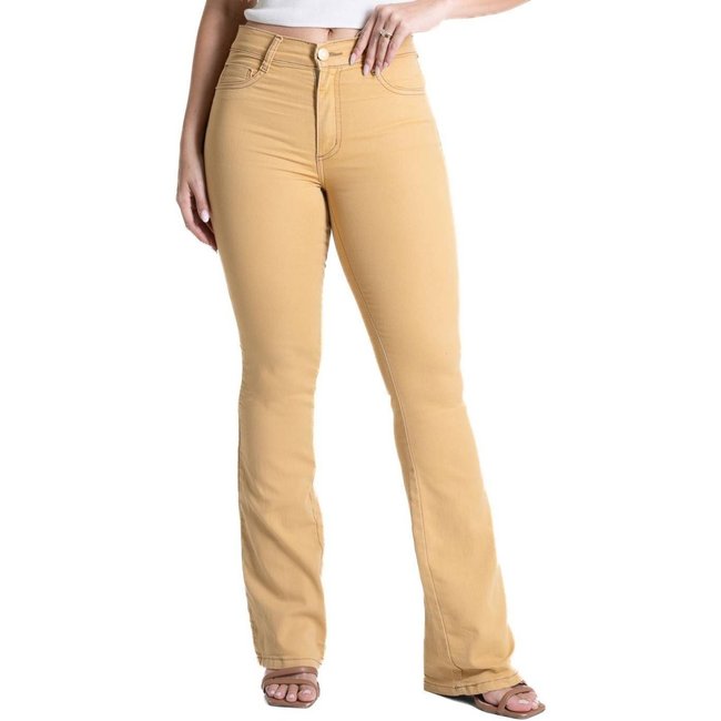 Calça Sarja Sawary Boot Cut - 281809 - Amarelo - Sawary