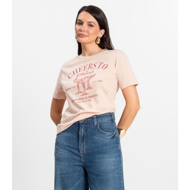 T- shirt Feminino em Meia Malha Rovitex Rosa