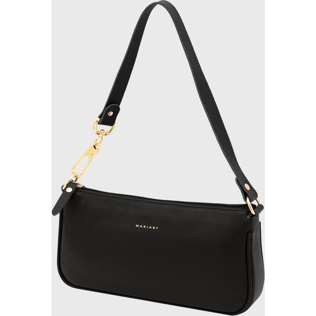 Bolsa Shoulder Couro Mariart Cacau Preta Floater