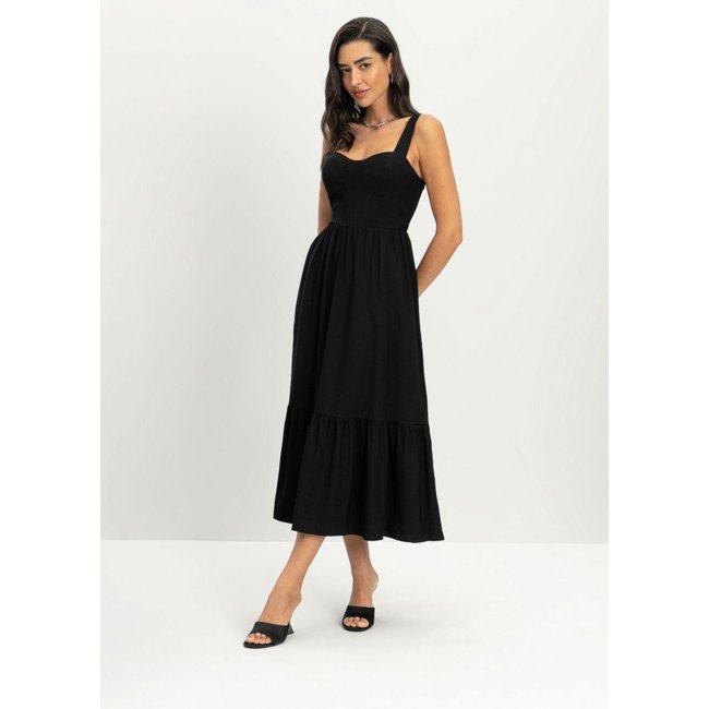 Vestido feminino em alfaiataria Essendi -Preto Preto