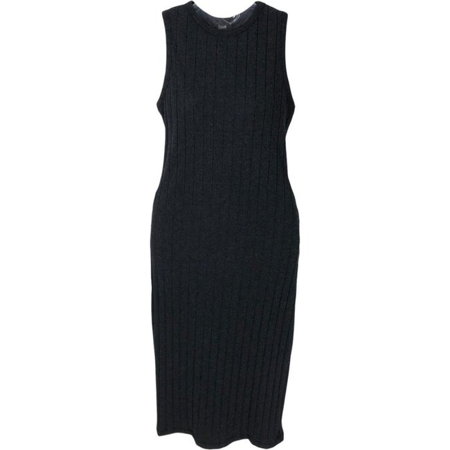 Vestido Canelado Preto Forum