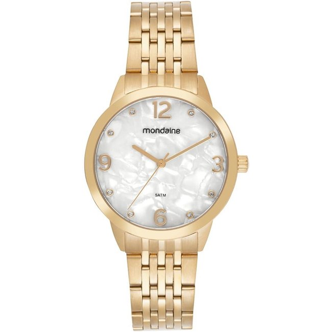 Relógio Feminino Mondaine Dourado Madreperola Mondaine