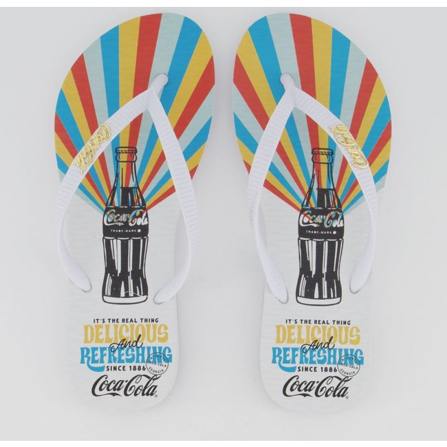 Chinelo Coca Cola Power Of Color Feminino Branco
