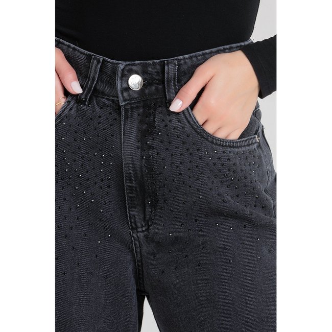 Calça Jeans Wide Leg Yulia Stone