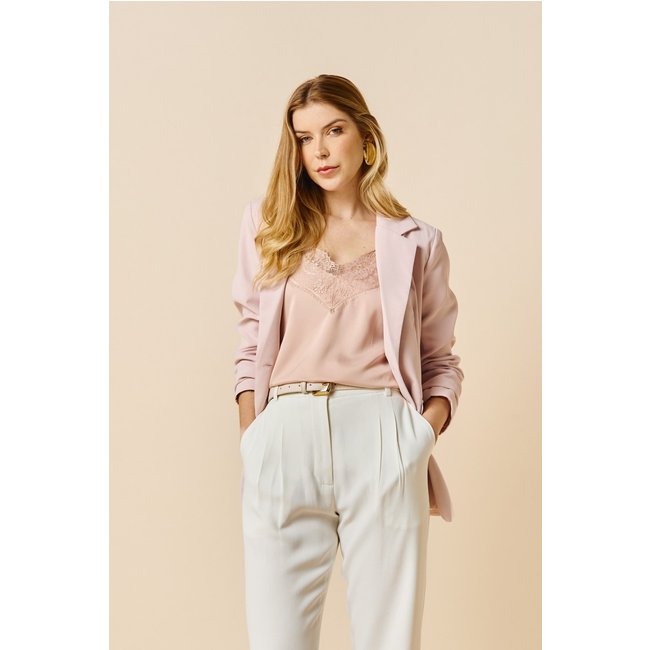 Blazer Alfaiataria Maite - Rosa Blush
