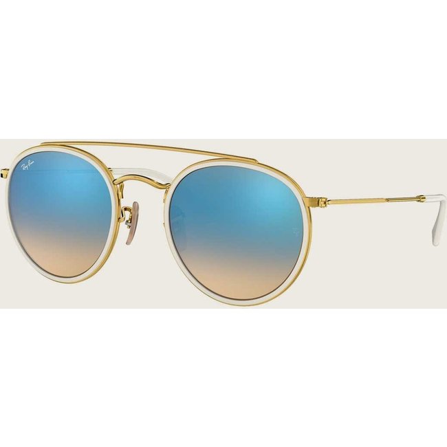 Óculos Ray Ban Round Double Bridge Dourado