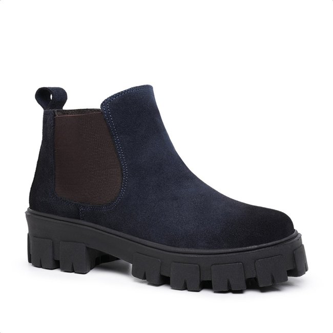 Bota Chelsea Feminina Malbork Azul com Solado Tratorado 24788FNAZ