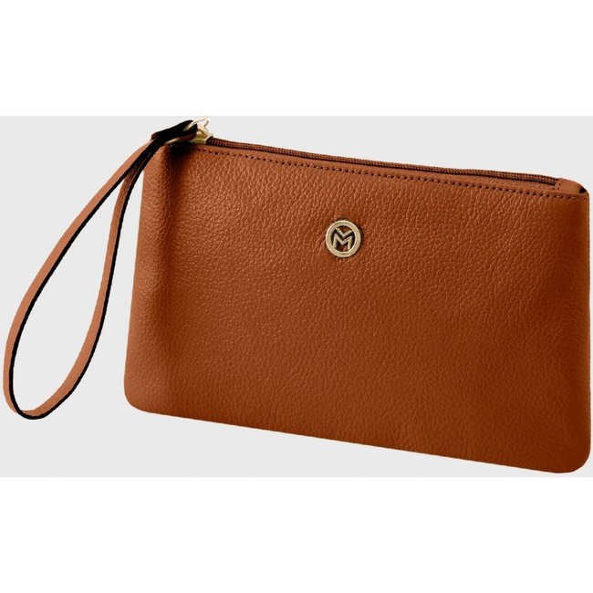 Bolsa Carteira Clutch Couro Mariart Cambará Camel