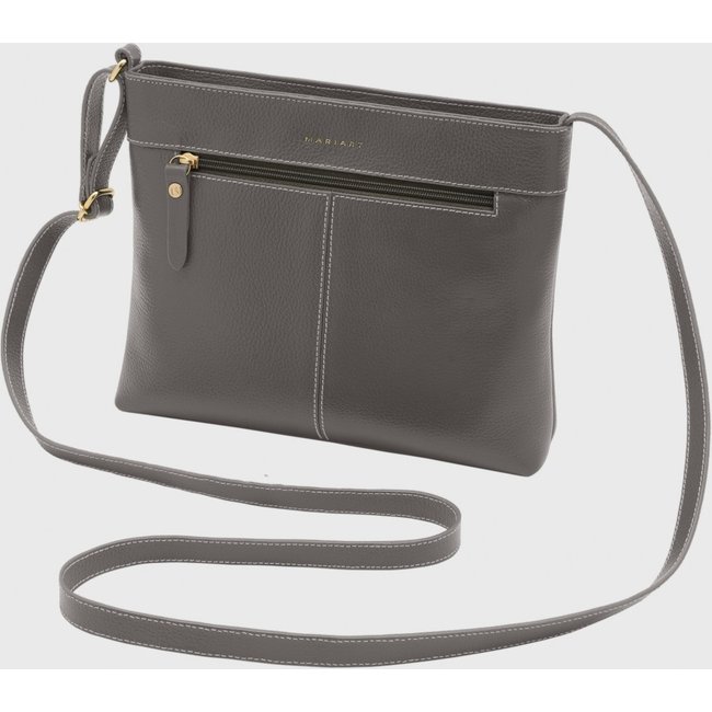 Bolsa Transversal Couro Mariart Cipó Cinza