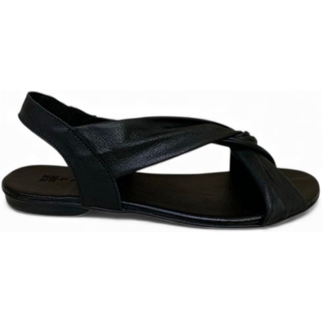 Sandália Feminina Rasteira Moscardini em Couro 330916 Preto