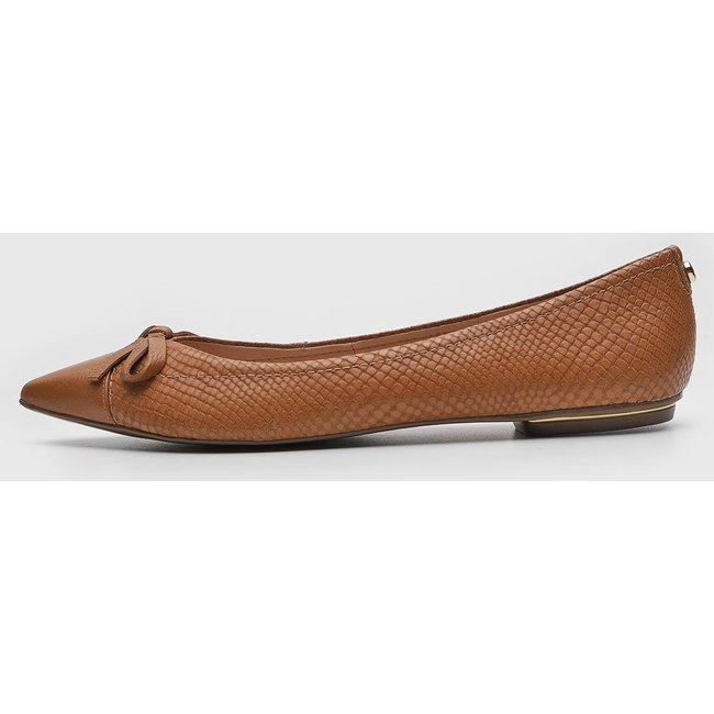 Sapatilha Jorge Bischoff de Couro Snake Caramelo