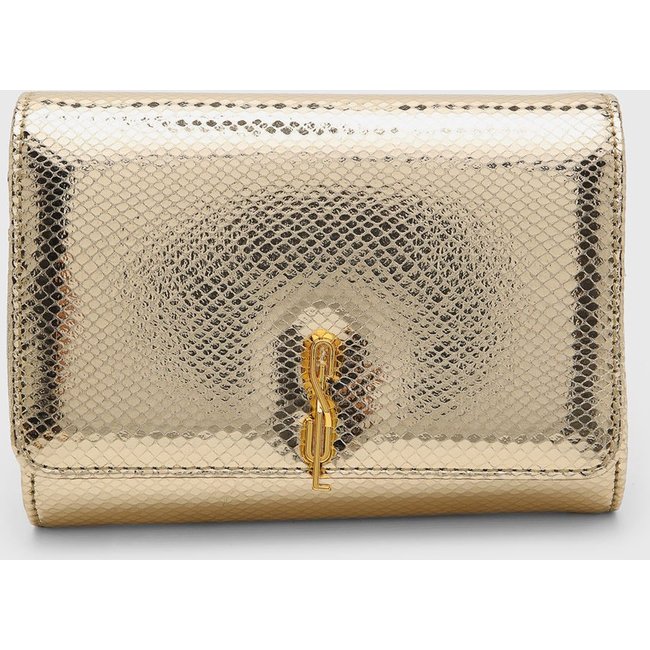 Bolsa Feminina Santa Lolla Pequena Textura Dourada