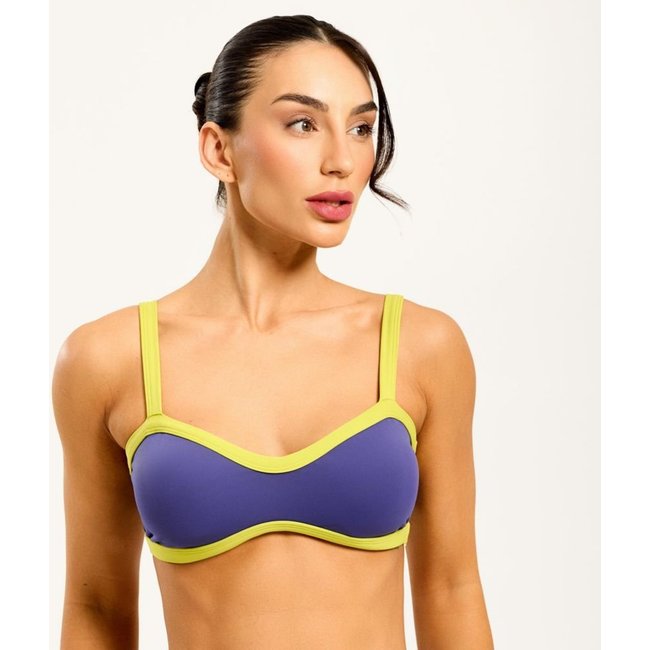 Top Temptation Azul Dusk Poliamida Com Bojo Donna Carioca