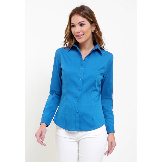 Camisa Intens Manga Longa Algodão Turquesa