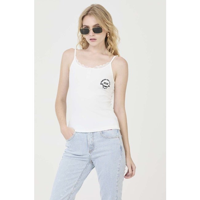 Regata Small Canelada com Bordado Colcci CLC Branco