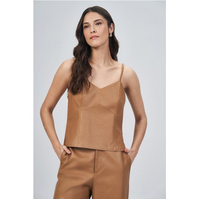 Blusa Glamour PU Feminina Acostamento