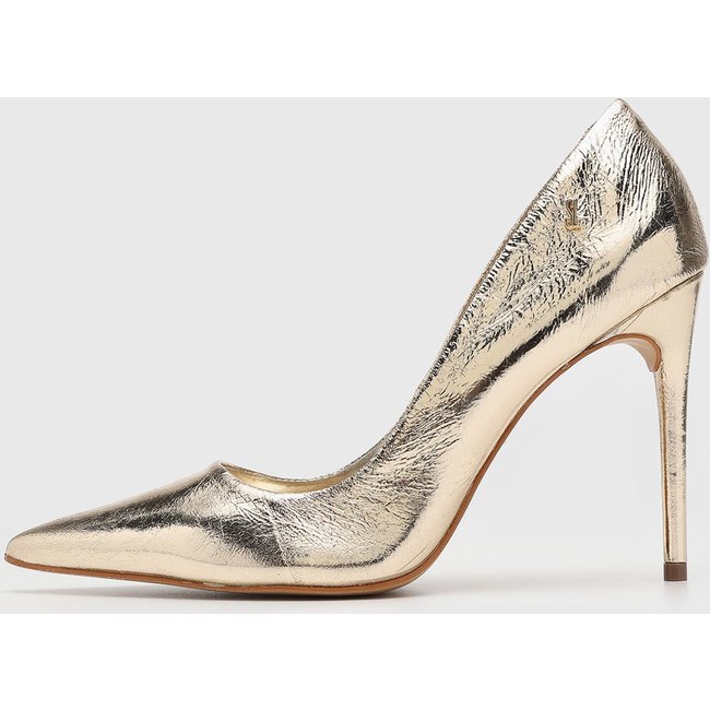 Scarpin Feminino Santa Lolla Bico Fino Dourado