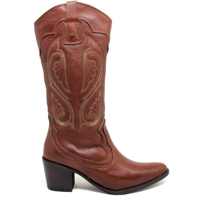 Bota New Western Couro Mogno - NWE001