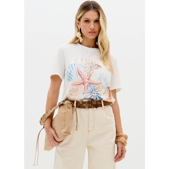 T-shirt De Algodão Com Estampa Lança Perfume