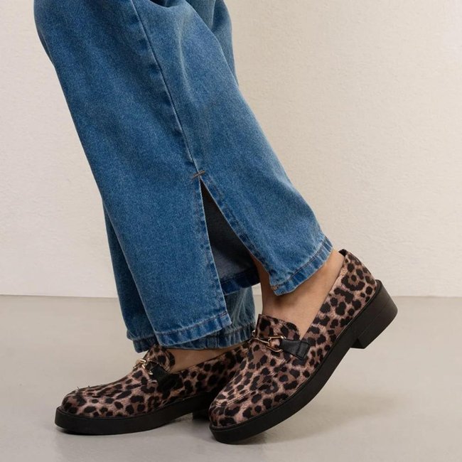 Sapato Mocassim cê Fivela Feminino Marrom