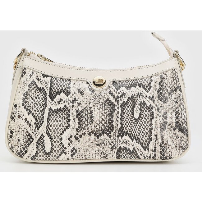 Bolsa Feminina Jorge Bischoff Pequena Snake Off-White