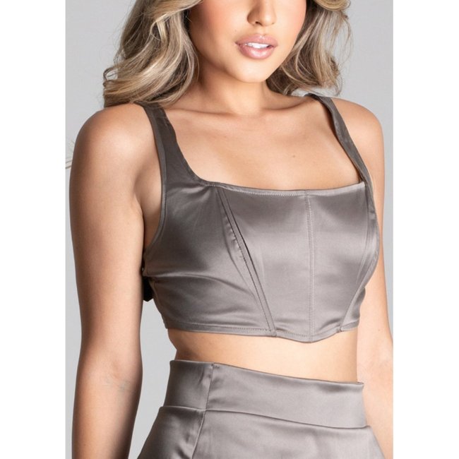 Top Sawary Fashion Com Detalhe Frontal Lua VERDE