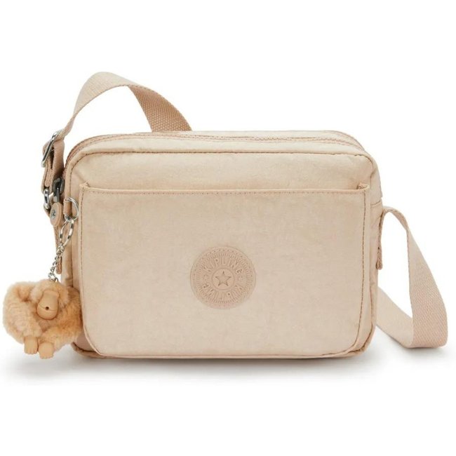 Bolsa Kipling Abanu M Sparkled Beige