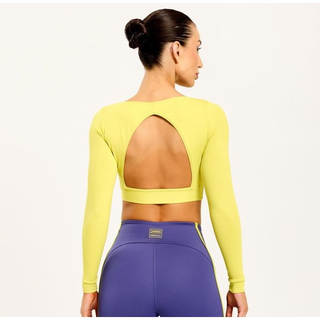 Cropped Manga Longa Verde Melindrosa Decote Costas Poliamida Soft Com Bojo Donna Carioca