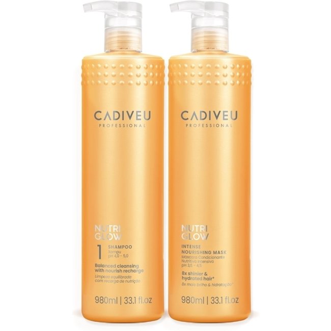 Kit Cadiveu Professional Nutri Glow Shampoo e Máscara Litro (2 produtos)