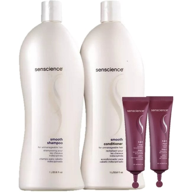 Senscience Smooth Duo 1L e CPR Tratamento Reconstrutor 2x25ml