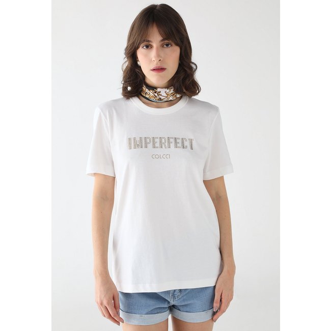 Camiseta Feminina Colcci Imperfect Branca
