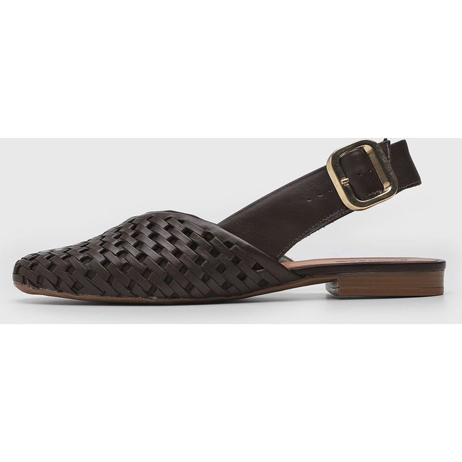 Sapatilha Feminina Bottero Slingback Tramado Marrom