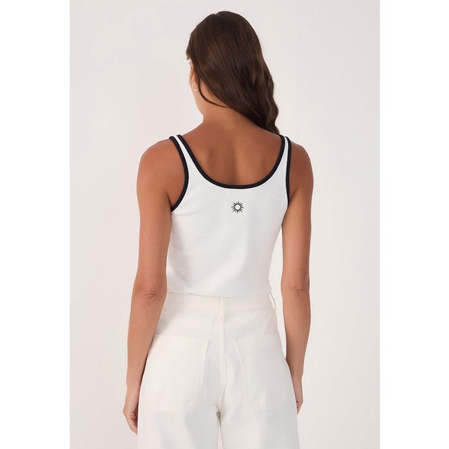 Regata Canelada Dress To Ajustada Viés Off-White