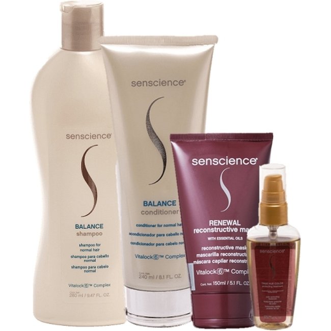 Senscience Balance Duo Home Care True Hue Color Oleo 55ml e Renewal Mask 150ml