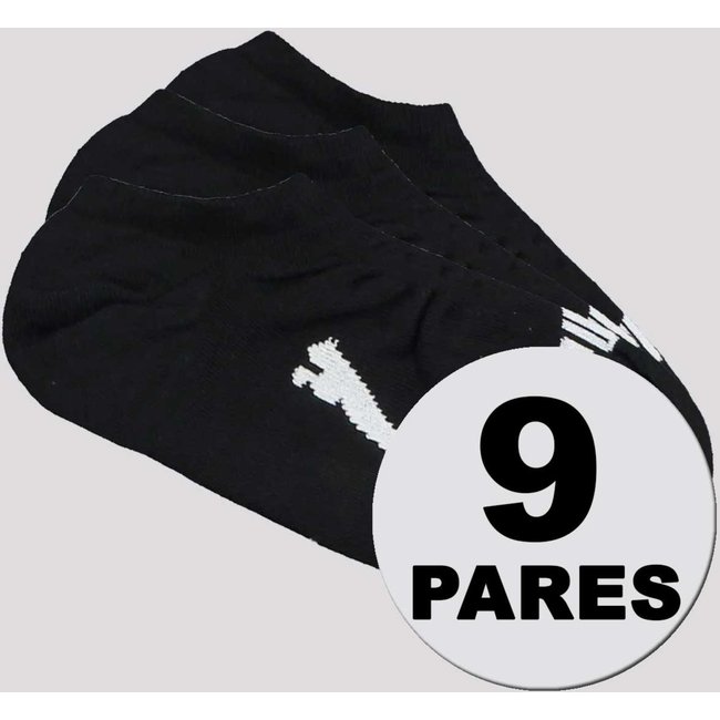 Kit Meia Puma Sapatilha 9 Pares Feminina Preta
