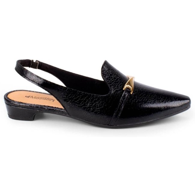 Sapato SlingBack Bico Fino Mississipi ME233 Preto