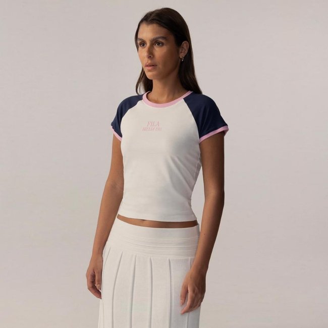 Camiseta Fila Slim Letter Feminina Incolor